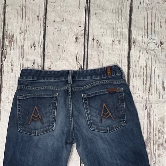 Women's 7 For All Mankind "A Pocket" Denim Blue Jeans Made In USA Pants - Picture 10 of 15